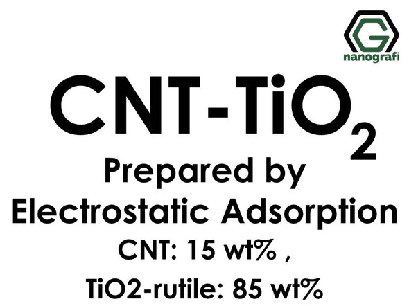 Carbon Nanotube-TiO2 Prepared by Electrostatic Adsorption, CNTs: 15 wt%, TiO2-rutile: 85 wt%- NG02CN0117